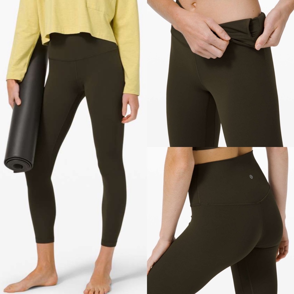 Lululemon Align High Rise Pant II 25” Leggings: Dark Olive Green - Picture 3 of 8